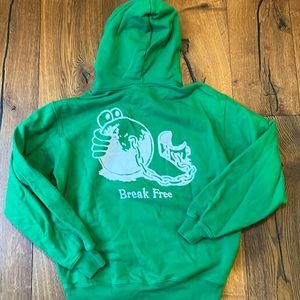 Mens green sweatshirt Last Resort AB size M but fits more like a Small